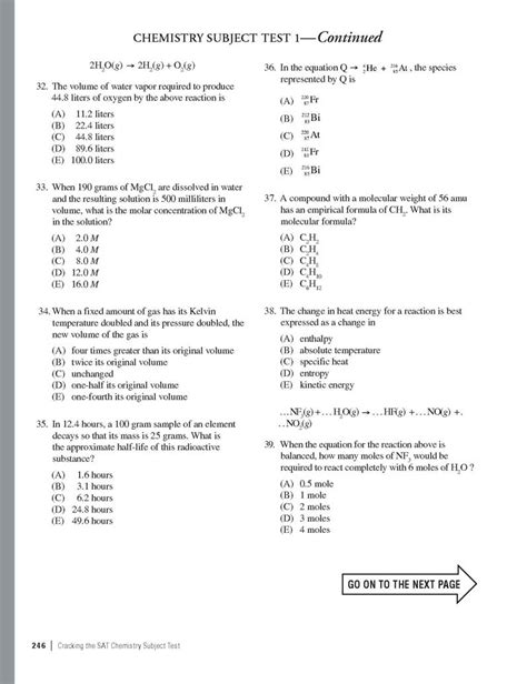 sat chemistry practice test pdf